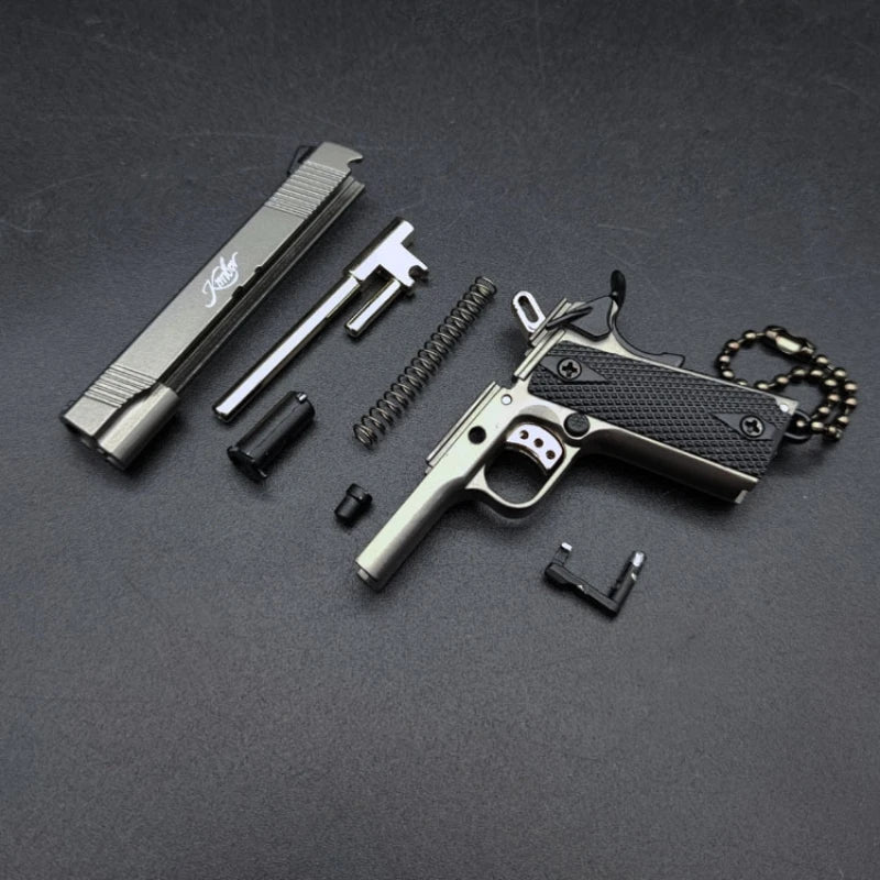 1:3 Colt 1911 Mini PUBG Metal Model Toy Gun Decoration Toys Guns Arms Alloy Pistolas Key Chain Pistol