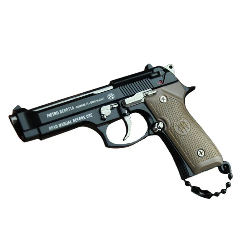 1:3 High Quality Metal Model Beretta 92F Keychain Toy Gun Miniature Alloy Pistol Collection Toy Gift pendant