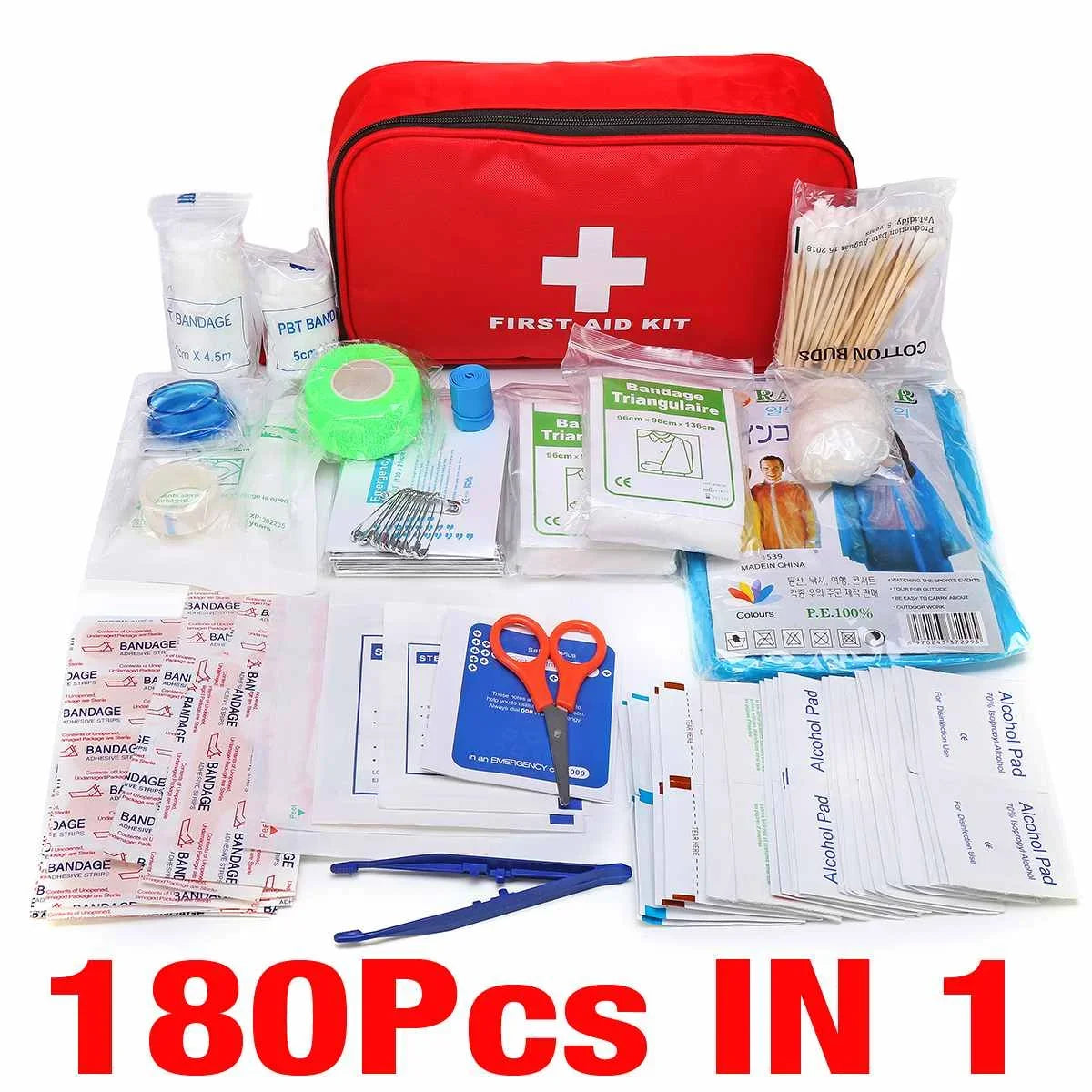 Portable 300Pcs Emergency Survival Set First Aid Kit for Medicines Outdoor Camping Hiking Medical Bag Emergency Handbag