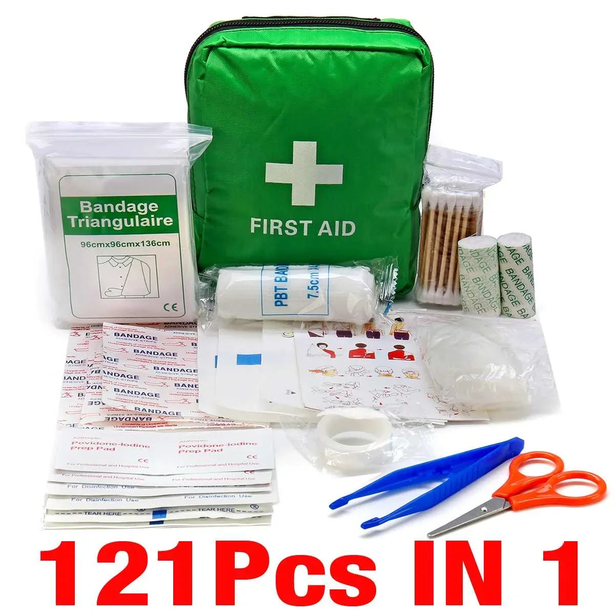 Portable 300Pcs Emergency Survival Set First Aid Kit for Medicines Outdoor Camping Hiking Medical Bag Emergency Handbag