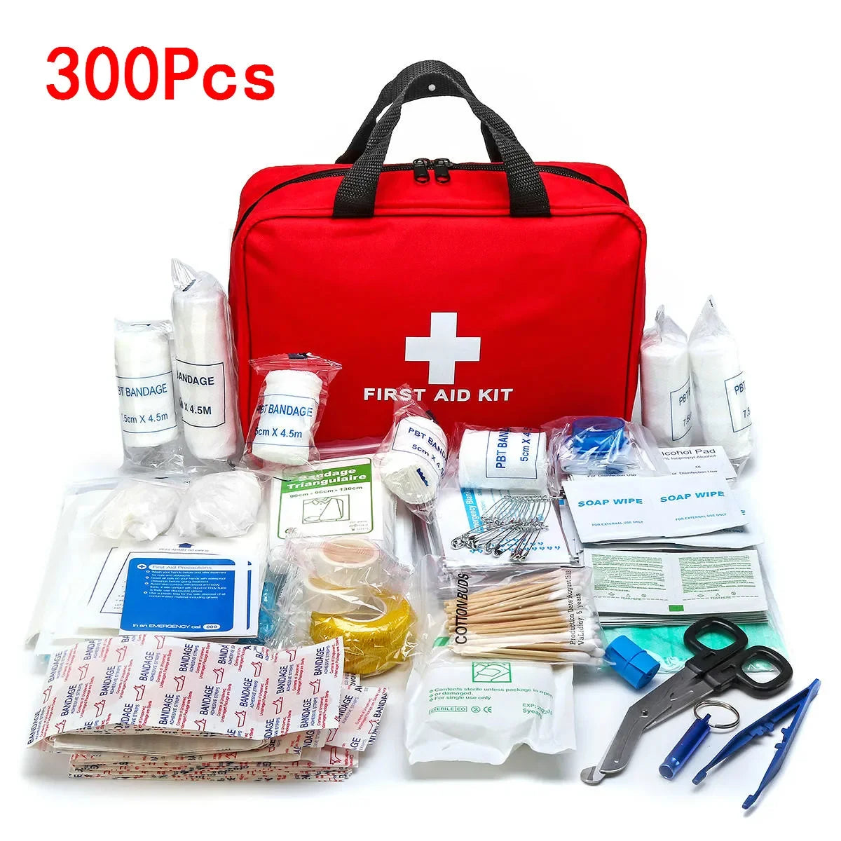 Portable 300Pcs Emergency Survival Set First Aid Kit for Medicines Outdoor Camping Hiking Medical Bag Emergency Handbag